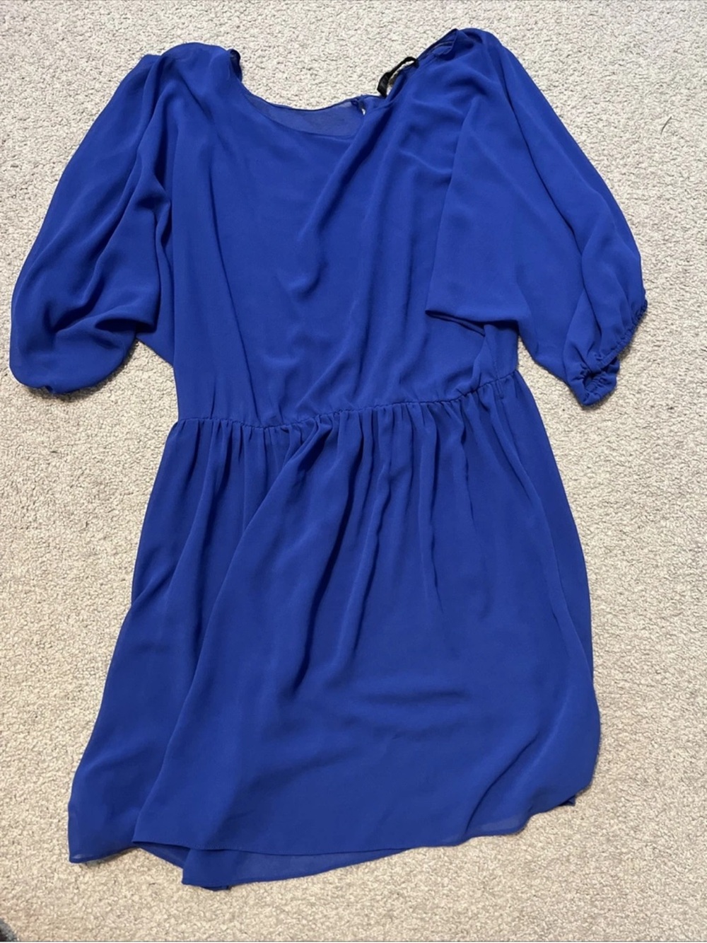 Forever 21 Dark Royal Blue Sheer Dress Coverup Size Large